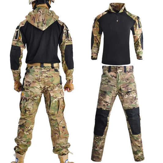 Tactical pants (half-black) & Long sleeve (half-black)